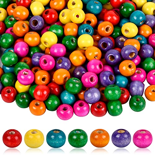 200Stück Bunte Holzperlen, 12 mm Natürliche Holz Perlen, Bastelnperlen zum Auffädeln, Runde Holzperlen, Bastelnperlen, Schmuck Holzperlen für DIY Armbänder Schmuck Dekorationen Geschenk Kinder Mädchen 200Stück Bunte Holzperlen, 12 mm Natürliche Holz Perlen, Bastelnperlen zum Auffädeln, Runde Holzperlen, Bastelnperlen, Schmuck Holzperlen für DIY Armbänder Schmuck Dekorationen Geschenk Kinder Mädchen von Mikihat