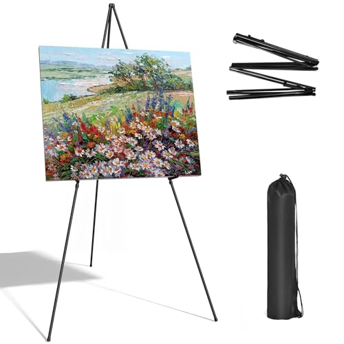 Staffelei Hochzeit Schwarz, Tragbare Künstler Staffelei Metall 160 cm, Posterständer, Standstaffelei für Willkommensschild, Gästebuch, Malerei, Leinwand, Hochzeit, Events, Werbung Staffelei Hochzeit Schwarz, Tragbare Künstler Staffelei Metall 160 cm, Posterständer, Standstaffelei für Willkommensschild, Gästebuch, Malerei, Leinwand, Hochzeit, Events, Werbung von Mikihat