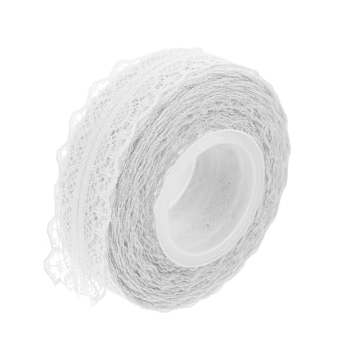 Mikikit 1 Rolle Spitzen Band Bänder Für Handwerk Eleganter Zierbesatz Band Für Diy Spitzenband-masse Spitzenband Selber Machen Spitzenbänder Zum Basteln Netzband Kleidung Spitzenband Weiß von Mikikit