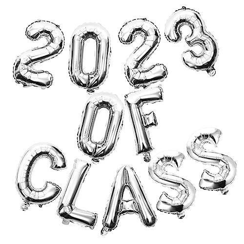 Mikikit 1 Satz 2023 Ballonanzug 2023 Abschlussballons Partyballons Dekorationen Gold Rosengoldballons sortiert Ö Abschlussballondekore Grad Ballons Aluminiumfolie Silver von Mikikit