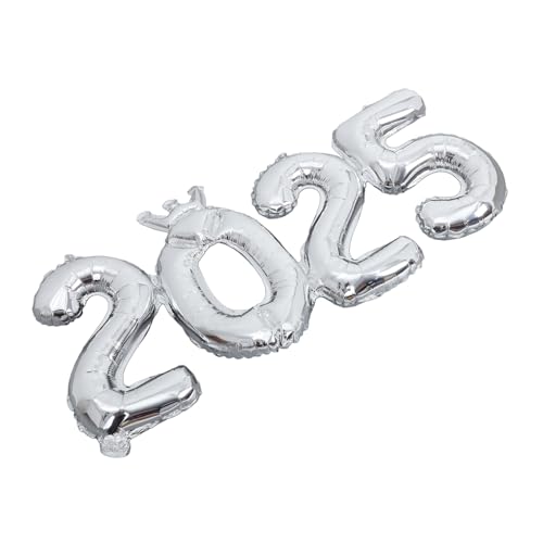 Mikikit 1 Satz Ballon aus Aluminiumfolie Folienballons für das neue Jahr Dekorationen groß Für Rosa Ö Anzahl Geburtstagsballons Anzahl Folienballons Luftballons Zahlenballons Silber von Mikikit