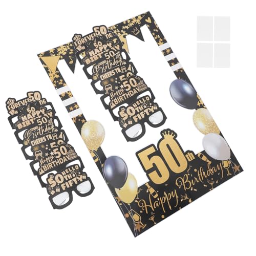 Mikikit 1 Satz Geburtstagspapiergläser Eventdekorationen zum 50. Geburtstag dekorative Fotokabinenrahmen Sonnenbrillen für Partys Party-Sonnenbrillen für Geburtstage Mikikit 1 Satz Geburtstagspapiergläser Eventdekorationen zum 50. Geburtstag dekorative Fotokabinenrahmen Sonnenbrillen für Partys Party-Sonnenbrillen für Geburtstage von Mikikit