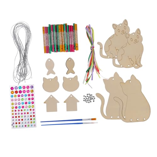 Mikikit 1 Satz Katzenhandwerk Bastelsets Für Holzmalerei Katze Handwerk Ornament Windspielset Für Windspiel-sets Holzmalerei Für Holzhandwerk Eisen Mikikit 1 Satz Katzenhandwerk Bastelsets Für Holzmalerei Katze Handwerk Ornament Windspielset Für Windspiel-sets Holzmalerei Für Holzhandwerk Eisen von Mikikit