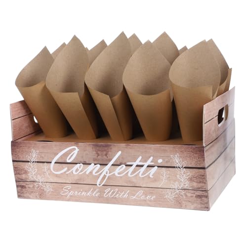 Mikikit 1 Satz Konfetti -Papierkegelschale Gänseblümchen Party Florist Dekorationen Bouquet Zapfen Vor Inhaber aus Blumenpapier Blütenzapfen für die Hochzeit Papierkegel für Blumen von Mikikit