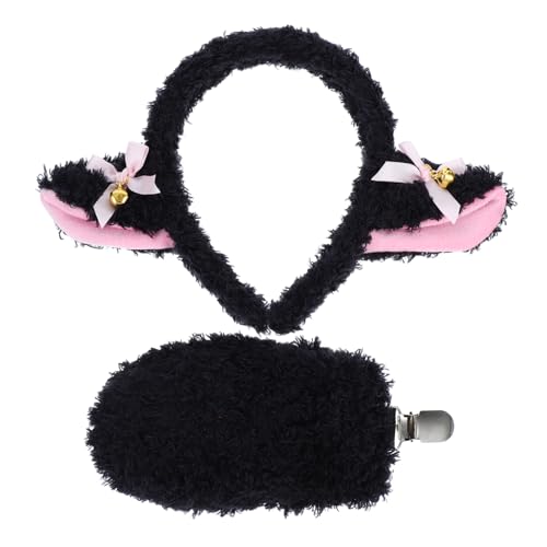 Mikikit 1 Satz Lammkleidungszubehör Tierkostüm-requisiten Lammohren Und Lamm-cosplay-kostüm Stirnband Mit Lammohren Halloween Lammzubehör Halloween Lammkostüm Stoff Black Mikikit 1 Satz Lammkleidungszubehör Tierkostüm-requisiten Lammohren Und Lamm-cosplay-kostüm Stirnband Mit Lammohren Halloween Lammzubehör Halloween Lammkostüm Stoff Black von Mikikit