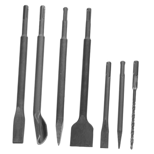 Mikikit 1 Satz Meißel Elektrik -Pickel -Set holzarbeiten Slotted Impact Bit Bohrer Holzspalter Bohrer Metall Bohrer der Kohlenstoffstahl Bohrer Spatenbohrgeräte für Holz 40 Chromstahl Grey von Mikikit