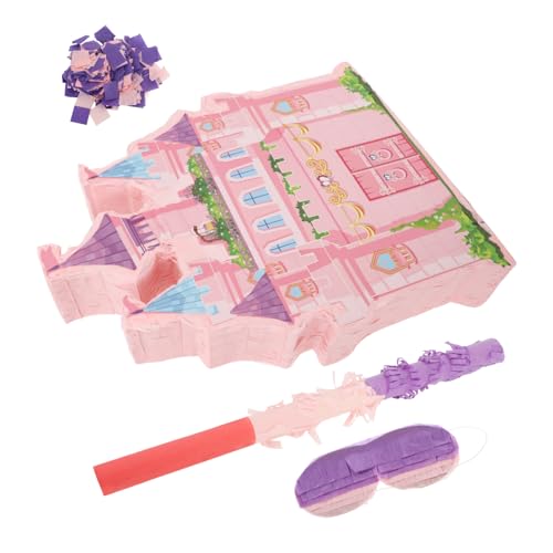Mikikit 1 Satz Prinzessin-schloss-pinata Prinzessin Piñata Hängendes Pinata- Kinderparty Pinata Prinzessinnen-geburtstagsparty-dekorationen Papier von Mikikit
