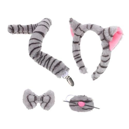 Mikikit 1 Satz Tierkostüm Ohren Stirnband Cosplay Katzen Zubehör Katzen Kopfband Set Halloween Katzen Outfit Foto -Requisiten Tierstirnband Haarband aus Horn Kostümzubehör Eisendraht Grey Mikikit 1 Satz Tierkostüm Ohren Stirnband Cosplay Katzen Zubehör Katzen Kopfband Set Halloween Katzen Outfit Foto -Requisiten Tierstirnband Haarband aus Horn Kostümzubehör Eisendraht Grey von Mikikit