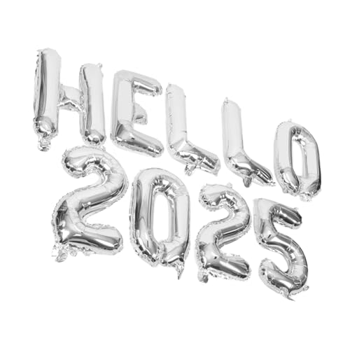 Mikikit 1 Satz Zahlenbriefballon Luftballons Goldballons Partyballons Dekorationen Frohes Neues Jahr Ballon Weihnachtsfeier Ballon Farben Zahlenballons 2025 Silber Aluminiumfolie Mikikit 1 Satz Zahlenbriefballon Luftballons Goldballons Partyballons Dekorationen Frohes Neues Jahr Ballon Weihnachtsfeier Ballon Farben Zahlenballons 2025 Silber Aluminiumfolie von Mikikit