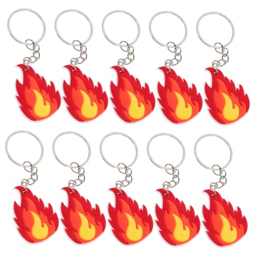 Mikikit 10 Stück Feuerwehr Mann Schlüssel Anhänger Feuerwehrauto-mittelstückstab Weste Für Feuerwehrleute Flammenschmuck Feuer Dekorationen Feuerzauber Pvc-weichkleber Mikikit 10 Stück Feuerwehr Mann Schlüssel Anhänger Feuerwehrauto-mittelstückstab Weste Für Feuerwehrleute Flammenschmuck Feuer Dekorationen Feuerzauber Pvc-weichkleber von Mikikit