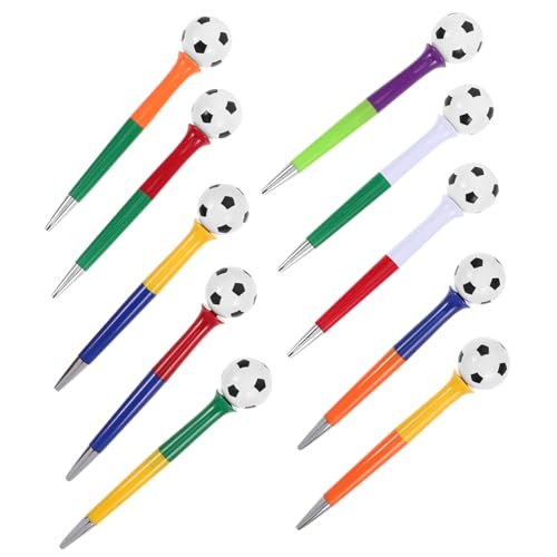 Mikikit 10 Stück Teiliges Fußball Kugelschreiber mit Drehbarem Leichtem Kunststoffgehäuse Kreatives Cartoon Design für Schüler Büro und Partygeschenke Mikikit 10 Stück Teiliges Fußball Kugelschreiber mit Drehbarem Leichtem Kunststoffgehäuse Kreatives Cartoon Design für Schüler Büro und Partygeschenke von Mikikit
