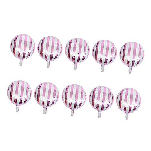 Mikikit 10 Stück Teiliges Runde Gestreifte Luftballons aus Aluminiumfolie Candy Farben Geburtstagsdeko Party Supplies Shower Dekoration Mikikit 10 Stück Teiliges Runde Gestreifte Luftballons aus Aluminiumfolie Candy Farben Geburtstagsdeko Party Supplies Shower Dekoration von Mikikit