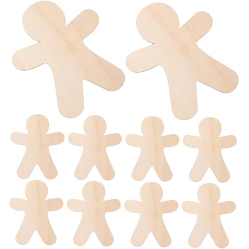 Mikikit 10 Stück Teiliges Ungefertigte Holzanhänger Weihnachtsbaum Deko Gingerbread Mann aus Glattem Holz DIY Bastelset zum Bemalen und Beschriften für Kreative Weihnachtsdeko Mikikit 10 Stück Teiliges Ungefertigte Holzanhänger Weihnachtsbaum Deko Gingerbread Mann aus Glattem Holz DIY Bastelset zum Bemalen und Beschriften für Kreative Weihnachtsdeko von Mikikit