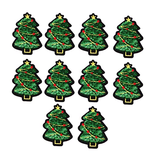 Mikikit 10 Stück Teiliges Weihnachtsbaum Pailletten Aufbügelbare Applikationen Gestickte Glitter Patch für Kleidung Jeans Hüte Pullover Haltbare DIY Festliche Textilverzierung Reparatur Mikikit 10 Stück Teiliges Weihnachtsbaum Pailletten Aufbügelbare Applikationen Gestickte Glitter Patch für Kleidung Jeans Hüte Pullover Haltbare DIY Festliche Textilverzierung Reparatur von Mikikit