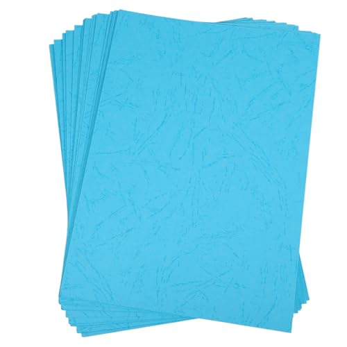 Mikikit 100 Blatt Dokumentenbindehüllen Business Bericht Einbanddeckel Papier mit Lederoptik Langlebig und Vielseitig für Büro Schule Präsentationen und DIY Projekte von Mikikit