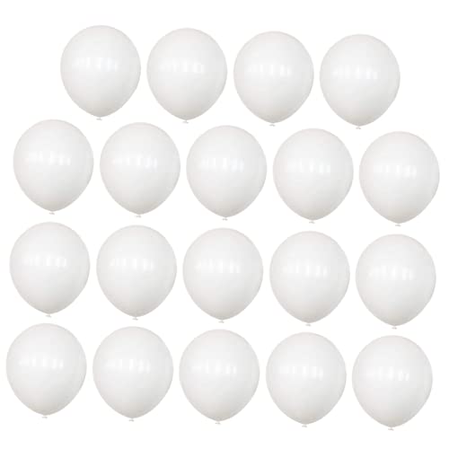 Mikikit 100 Stück 10 runder weißer Ballon Abschlussball Partydekorationen für Mädchen Oh weihnachten dekoration große luftballons weiße 10-Zoll-Ballons weiße Geburtstagsdekoration Emulsion von Mikikit