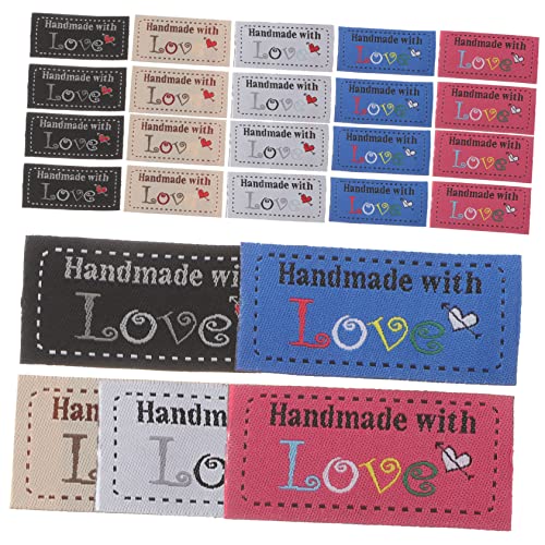 Mikikit 100 Stück Handgefertigte Baumwoll Etiketten zum Annähen Kreative Kleidungstags für DIY Strick und Häkelzubehör Langlebige Namensschilder für Taschen Patchwork und Kinderkleidung Mikikit 100 Stück Handgefertigte Baumwoll Etiketten zum Annähen Kreative Kleidungstags für DIY Strick und Häkelzubehör Langlebige Namensschilder für Taschen Patchwork und Kinderkleidung von Mikikit