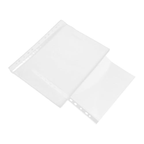 Mikikit 100 Stück Klarsichthüllen Folienhüllen aus PP Material Extra Stabile Prospekthüllen mit Glatter Oberfläche Transparente Dokumentenhüllen für Büro Schule Zuhause zum Schutz von von Mikikit