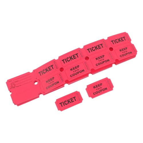 Mikikit 100 Stück Raffle Tickets Perforiert Rote Papierlos Eintrittskarten für Veranstaltungen Schule Karneval Partys Einsetzbare Event Lose für Einfache Handhabung und Klare Sichtbarkeit Mikikit 100 Stück Raffle Tickets Perforiert Rote Papierlos Eintrittskarten für Veranstaltungen Schule Karneval Partys Einsetzbare Event Lose für Einfache Handhabung und Klare Sichtbarkeit von Mikikit