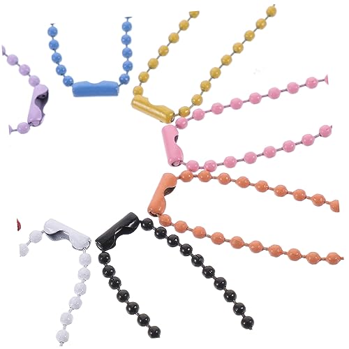 Mikikit 100 Stück Teiliges Kugelkette Bunte Metallperlenketten für Schlüsselanhänger DIY Schmuckherstellung Weihnachtsbaum Anhänger Schmuckketten Robust Langlebig Vielseitig Verwendbar Mikikit 100 Stück Teiliges Kugelkette Bunte Metallperlenketten für Schlüsselanhänger DIY Schmuckherstellung Weihnachtsbaum Anhänger Schmuckketten Robust Langlebig Vielseitig Verwendbar von Mikikit