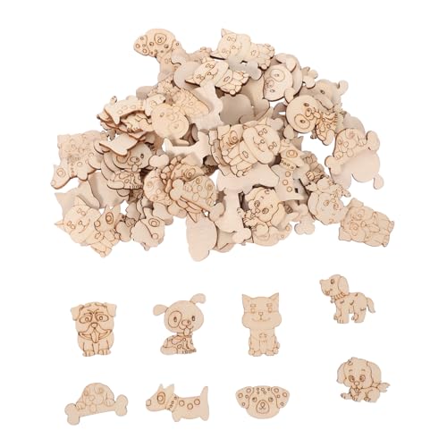 Mikikit 100Stücke DIY Holzausschnitte für Tierformen Unbehandelte Holzverzierungen für Bastelprojekte Dekorationen für Kinderpartys und Handwerkskunst Mikikit 100Stücke DIY Holzausschnitte für Tierformen Unbehandelte Holzverzierungen für Bastelprojekte Dekorationen für Kinderpartys und Handwerkskunst von Mikikit