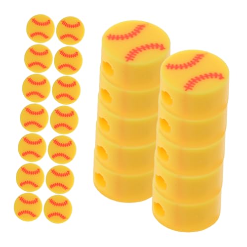 Mikikit 100Stücke Gelbe Baseball Perlen Polymer Sportliche DIY Schmuckherstellung für Armbänder Schlüsselanhänger Langlebig Vielseitig Einsetzbar Mikikit 100Stücke Gelbe Baseball Perlen Polymer Sportliche DIY Schmuckherstellung für Armbänder Schlüsselanhänger Langlebig Vielseitig Einsetzbar von Mikikit