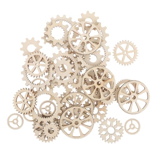 Mikikit 100Stücke Holz Zahnradausschnitte zum Basteln DIY Holzstücke für Puzzles und Dekorationen für Scrapbooking und Familienaktivitäten Mikikit 100Stücke Holz Zahnradausschnitte zum Basteln DIY Holzstücke für Puzzles und Dekorationen für Scrapbooking und Familienaktivitäten von Mikikit