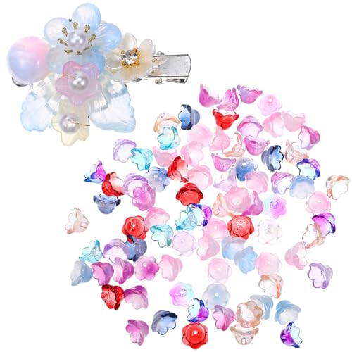 Mikikit 100Stücke Kleine Blumenperlen Glasblumenperlen für Armbänder Niedliche Abstandsperlen für DIY Schmuckherstellung Vielseitige Lose Perlen Verschiedenen Farben Mikikit 100Stücke Kleine Blumenperlen Glasblumenperlen für Armbänder Niedliche Abstandsperlen für DIY Schmuckherstellung Vielseitige Lose Perlen Verschiedenen Farben von Mikikit