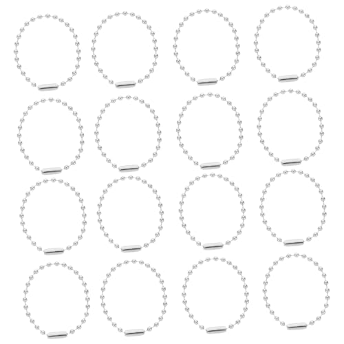 Mikikit 100Stücke Kugelketten Schlüsselanhänger Metall Langlebige Perlenkette mit Kugelverbinder für DIY Schmuck und Bastelprojekte Vielseitig Einsetzbar Mikikit 100Stücke Kugelketten Schlüsselanhänger Metall Langlebige Perlenkette mit Kugelverbinder für DIY Schmuck und Bastelprojekte Vielseitig Einsetzbar von Mikikit