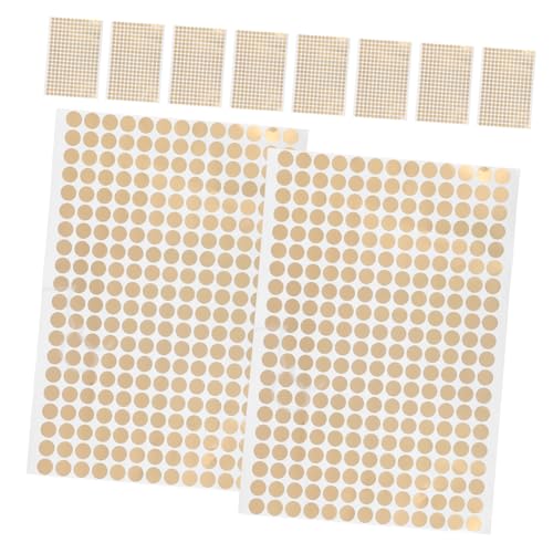 Mikikit 10Blätter Selbstklebende Punktetiketten Runde Aufkleber aus Goldfarbenem Kupferpapier für Farbkodierung und Organisation Büro und Zuhause von Mikikit