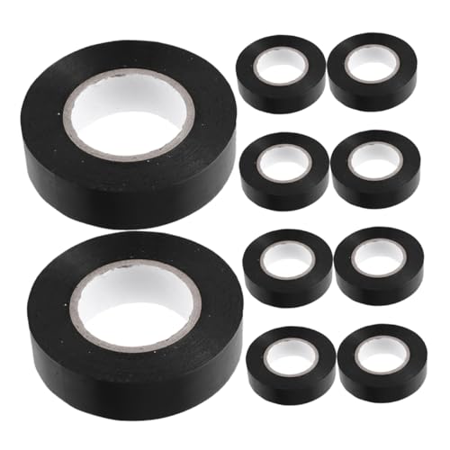 Mikikit 10Rollen Elektrisches Klebeband Hochtemperaturbeständiges Isolierband für Elektroanwendungen Kabel Automobilverdrahtung Bauprojekte Mikikit 10Rollen Elektrisches Klebeband Hochtemperaturbeständiges Isolierband für Elektroanwendungen Kabel Automobilverdrahtung Bauprojekte von Mikikit