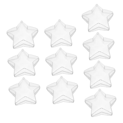 Mikikit 10Stücke Durchsichtige DIY Kugeln Befüllbare Hängedekoration Kunststoff Sternförmig für Hochzeiten Feiertagsdekoration und Partys Langlebig und Einfach Montierbar Mikikit 10Stücke Durchsichtige DIY Kugeln Befüllbare Hängedekoration Kunststoff Sternförmig für Hochzeiten Feiertagsdekoration und Partys Langlebig und Einfach Montierbar von Mikikit