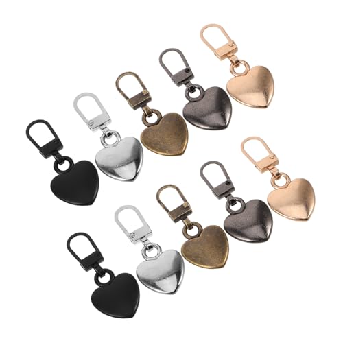Mikikit 10Stücke Herz Reißverschluss Puller Abnehmbare Reißverschlussköpfe für Kleidung Taschen Schuhe und Koffer Vielseitiges Reißverschluss Zubehör Mikikit 10Stücke Herz Reißverschluss Puller Abnehmbare Reißverschlussköpfe für Kleidung Taschen Schuhe und Koffer Vielseitiges Reißverschluss Zubehör von Mikikit