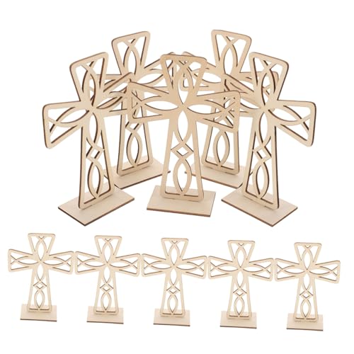 Mikikit 10Stücke Holzkreuze zum Basteln DIY Holzdeko für Tischverzierungen Dekoratives Kreuzornament Natürliche Holzmaterialien für Projekte Geschenkidee Mikikit 10Stücke Holzkreuze zum Basteln DIY Holzdeko für Tischverzierungen Dekoratives Kreuzornament Natürliche Holzmaterialien für Projekte Geschenkidee von Mikikit