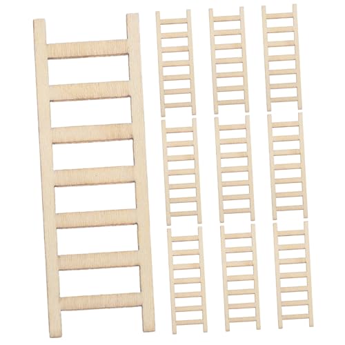 Mikikit 10Stücke Holzleitern für Puppenhausmöbel und DIY Mikrolandschaften Authentisches Miniaturzubehör für Szenenfotografie und Modellbau Mikikit 10Stücke Holzleitern für Puppenhausmöbel und DIY Mikrolandschaften Authentisches Miniaturzubehör für Szenenfotografie und Modellbau von Mikikit