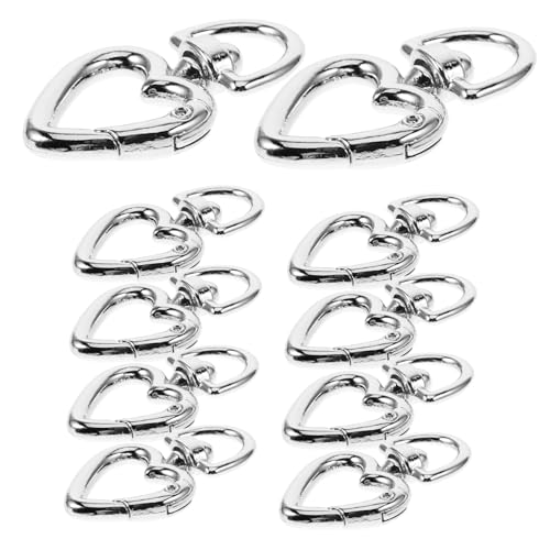 Mikikit 10Stücke Teiliges Herzförmige Karabinerhaken Metall für DIY Schmuck Schlüsselanhänger und Taschen Korrosionsbeständig und Stark für Bastelarbeiten Mikikit 10Stücke Teiliges Herzförmige Karabinerhaken Metall für DIY Schmuck Schlüsselanhänger und Taschen Korrosionsbeständig und Stark für Bastelarbeiten von Mikikit