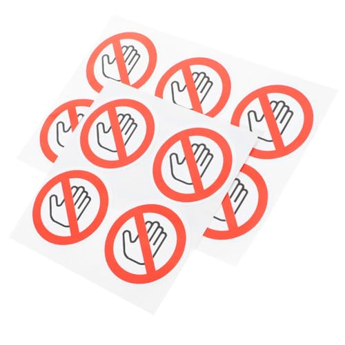 Mikikit 10Stücke Warnaufkleber nicht Berühren Selbstklebende Sicherheitsschilder mit Deutlichem Design für Maschinen und Gefährliche Geräte zur Unfallvermeidung von Mikikit