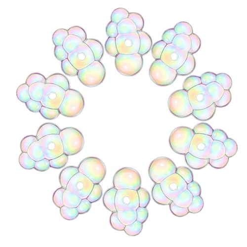 Mikikit 10Stücke Wolkenperlen Acryl Abstandsperlen für DIY Schmuck Armbänder Ohrringe und Schlüsselanhänger Robust und Lichtbeständig Mikikit 10Stücke Wolkenperlen Acryl Abstandsperlen für DIY Schmuck Armbänder Ohrringe und Schlüsselanhänger Robust und Lichtbeständig von Mikikit