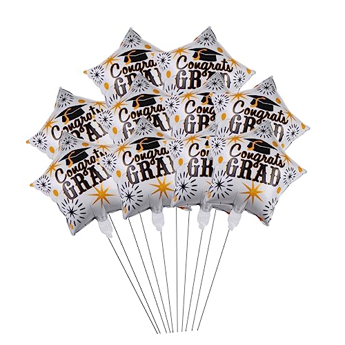 Mikikit 12 Stück Teiliges Aluminiumfolie Luftballons Abschlussfeier Dekoration Langlebig Sicher Partyanhänger für Graduation Season Partyzubehör Mikikit 12 Stück Teiliges Aluminiumfolie Luftballons Abschlussfeier Dekoration Langlebig Sicher Partyanhänger für Graduation Season Partyzubehör von Mikikit