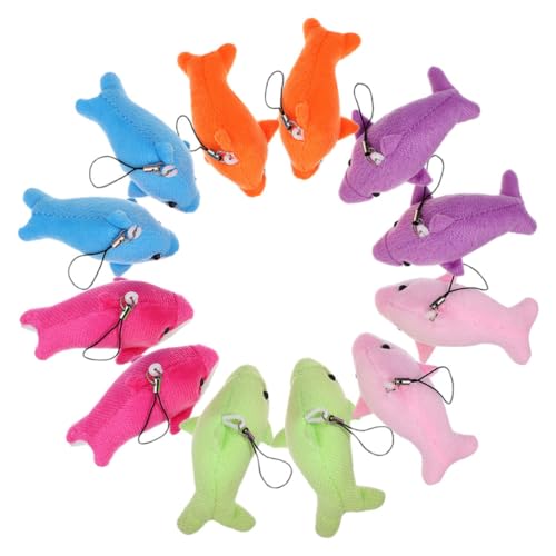 Mikikit 12 Stück Teiliges Niedliche Plüsch Delfin Schlüsselanhänger in Bunten Farben Weiche Cartoon Anhänger als Dekorative Taschen und Schlüsselaccessoires als für Kindergeburtstag Mikikit 12 Stück Teiliges Niedliche Plüsch Delfin Schlüsselanhänger in Bunten Farben Weiche Cartoon Anhänger als Dekorative Taschen und Schlüsselaccessoires als für Kindergeburtstag von Mikikit