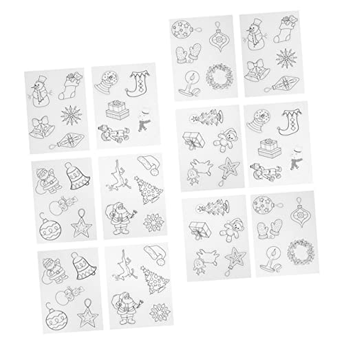Mikikit 12 Stück Teiliges Weihnachts Schrumpffolien mit Mustern Hitzeempfindliche Blanko Schrumpfblätter für DIY Basteln Kreative Handarbeit Robustes Material für Weihnachtsdekoration und von Mikikit