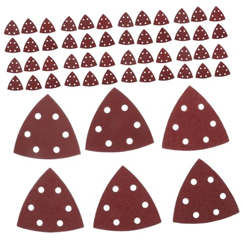 Mikikit 120 Stück Dreieck Schleifpapier Holzbearbeitungszubehör Schleifpapier Für Wandreparaturen Automobil Schleifblöcke Schleifpapier Für Metall Automobil Rotationsschleifpapier von Mikikit