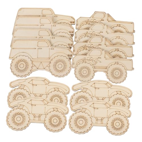 Mikikit 12Stücke Hängende Holzscheiben für DIY Unbehandelte Holzplatten im Auto Design für Bastelprojekte und Festliche Dekorationen Mikikit 12Stücke Hängende Holzscheiben für DIY Unbehandelte Holzplatten im Auto Design für Bastelprojekte und Festliche Dekorationen von Mikikit