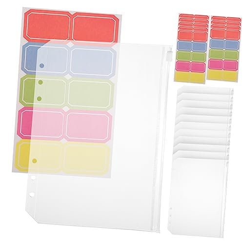 Mikikit 12Stücke Ordnertaschen mit Löchern Reißverschluss Dokumentenablagetaschen Transparente Aufbewahrung für Notizen und Unterlagen Klebeetiketten Mikikit 12Stücke Ordnertaschen mit Löchern Reißverschluss Dokumentenablagetaschen Transparente Aufbewahrung für Notizen und Unterlagen Klebeetiketten von Mikikit