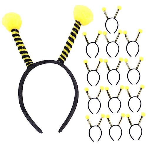 Mikikit 14 Stück Teiliges Bienen Haarreif mit Antennen Gelb Schwarz Niedlicher Haarschmuck für Halloween Party Cosplay Bienen Kostüm und Festliche Anlässe Mikikit 14 Stück Teiliges Bienen Haarreif mit Antennen Gelb Schwarz Niedlicher Haarschmuck für Halloween Party Cosplay Bienen Kostüm und Festliche Anlässe von Mikikit