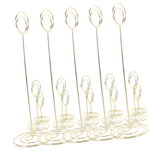 Mikikit 15 Stück Teiliges Metall Kartenhalter mit Clips in Gold Vielseitige Tischkartenhalter für Fotos Memos Tischnummern Leicht für Hochzeiten Partys und Bürodekoration von Mikikit