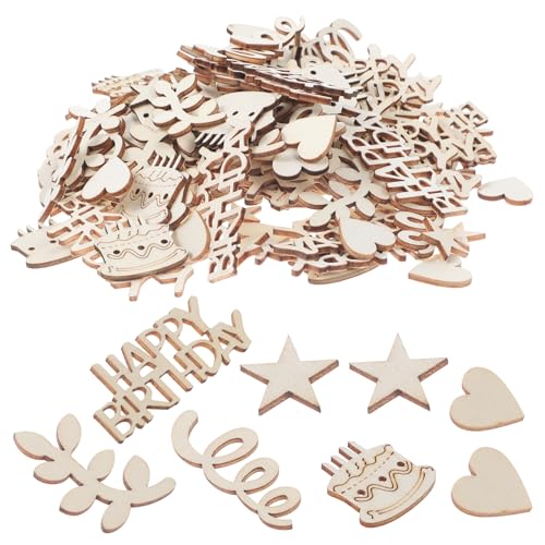 Mikikit 150 Stück Geburtstagstortenholzscheiben Leere Holzausschnitte Holzformen Zum Basteln Handgemachte Diy-holzspäne Mini-holzformen Holzschmuck Für Das Kunsthandwerk Hölzern Beige Mikikit 150 Stück Geburtstagstortenholzscheiben Leere Holzausschnitte Holzformen Zum Basteln Handgemachte Diy-holzspäne Mini-holzformen Holzschmuck Für Das Kunsthandwerk Hölzern Beige von Mikikit