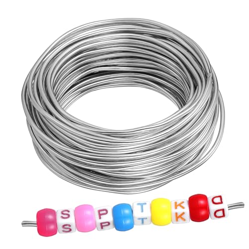 Mikikit 1Rolle Aluminiumdraht Biegsamer Bildhauerdraht für Bastelprojekte Flexibler Draht zum Schmuckmachen DIY Blumenarrangements und Modellieren Leicht zu Formen von Mikikit