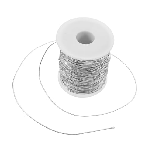 Mikikit 1Rolle Elastische Schnur Silberfarbenes Band für Schmuckherstellung Armbänder und Bastelarbeiten Vielseitig Einsetzbar Dehnbar Langlebig Mikikit 1Rolle Elastische Schnur Silberfarbenes Band für Schmuckherstellung Armbänder und Bastelarbeiten Vielseitig Einsetzbar Dehnbar Langlebig von Mikikit