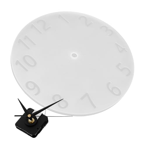 Mikikit 1Satz DIY Silikon Uhrenform mit Arabischen Ziffern für Epoxidharz Langlebige Silikonform Vielseitig für Kunstharzhandwerk Heimdekoration Design von Mikikit